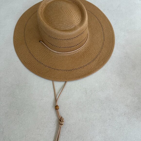 NWT Lack of Color The Jacinto Paper Straw Boater Hat Natural Tan Wide Brim - Picture 9 of 13